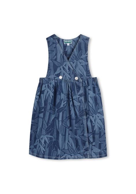 Abito denim con stampa KENZO KIDS | K61749Z47